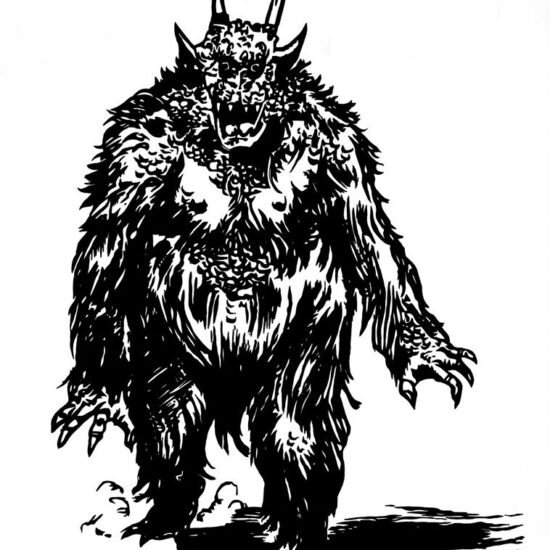 La Créature (vue de la murale/mural view), Ubisoft (Montréal, Qc), Acrylique sur mur/Acrylic on wall, 271 X 183 cm, 2015.