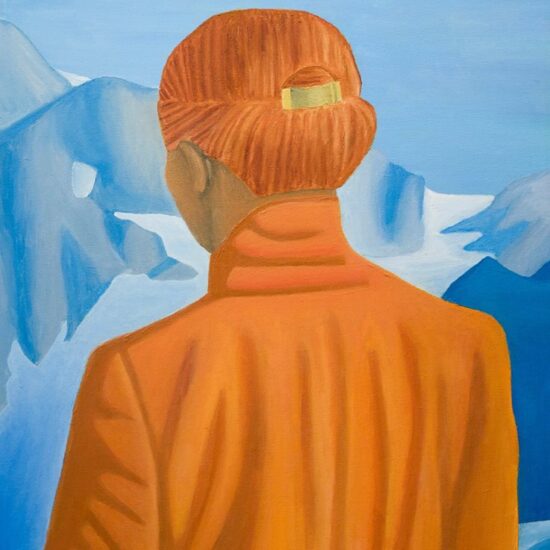 La Montagne Sacrée/The Holy Mountain, Huile sur toile/Oil on canvas, 46 X 36 cm, 2014.