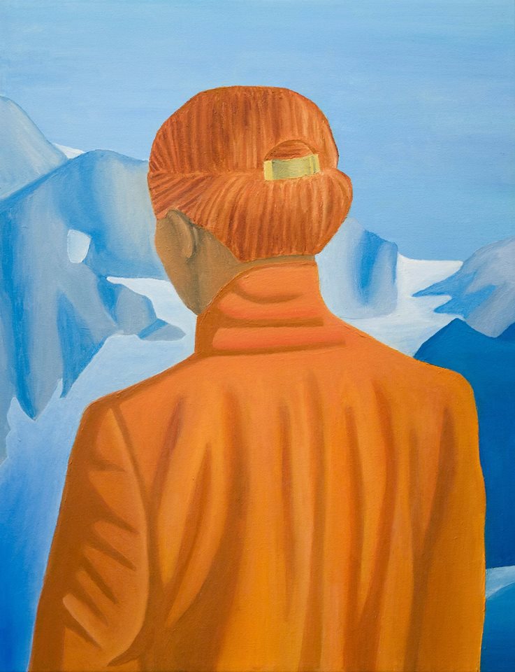 La Montagne Sacrée/The Holy Mountain, Huile sur toile/Oil on canvas, 46 X 36 cm, 2014.