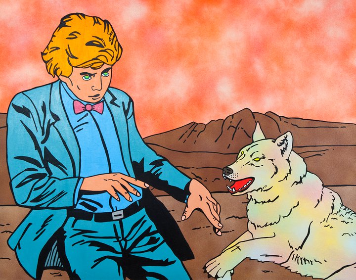 Memento mori. Acrylique et peinture en aérosol sur toile/Acrylic and spray paint on canvas, 122 X 153 cm, 2011.