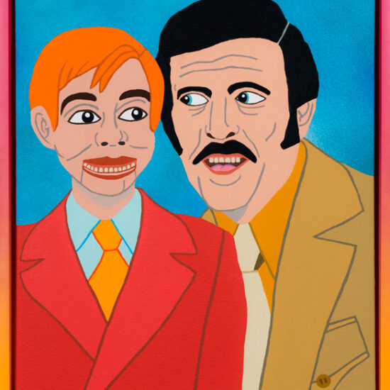 Ventriloque no. 1, Acrylique sur toile et encadrement/Acrylic on canvas and frame, 61 X 46 cm, 2018.