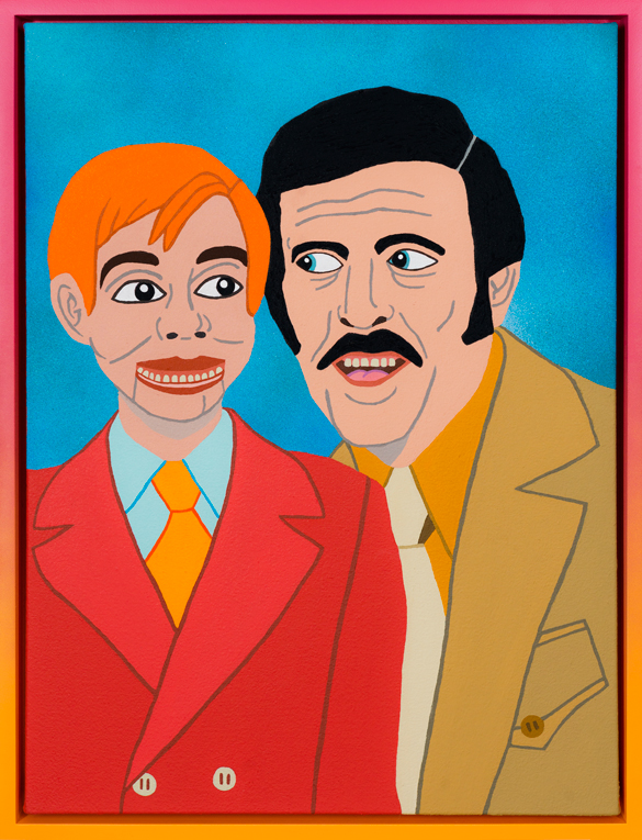 Ventriloque no. 1, Acrylique sur toile et encadrement/Acrylic on canvas and frame, 61 X 46 cm, 2018.