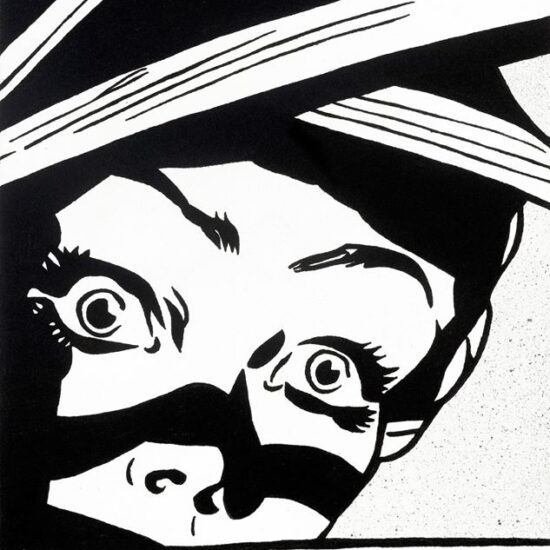 Hidden, Acrylique sur panneau de bois/Acrylic on wood panel, 38 X 25.4 cm, 2018.