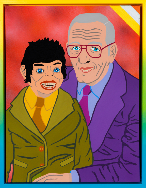 Ventriloque no. 2, Acrylique sur toile et encadrement/Acrylic on canvas and frame, 61 X 46 cm, 2018.