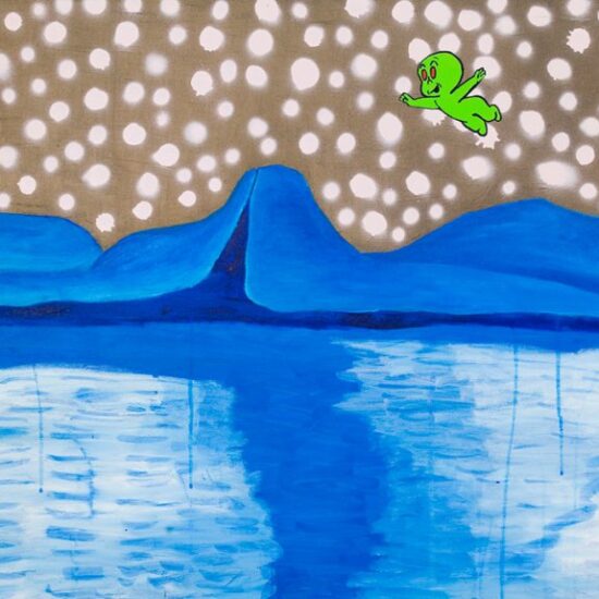 L’autre monde. Acrylique et peinture aérosol sur toile/Acrylic and spray paint on canvas, 62 X 78 cm, 2008.