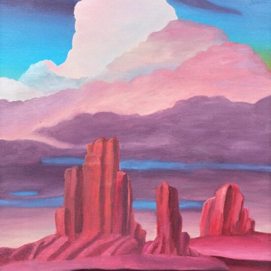 Hommage, Huile sur toile/Oil on canvas, 36 X 46 cm, 2014.