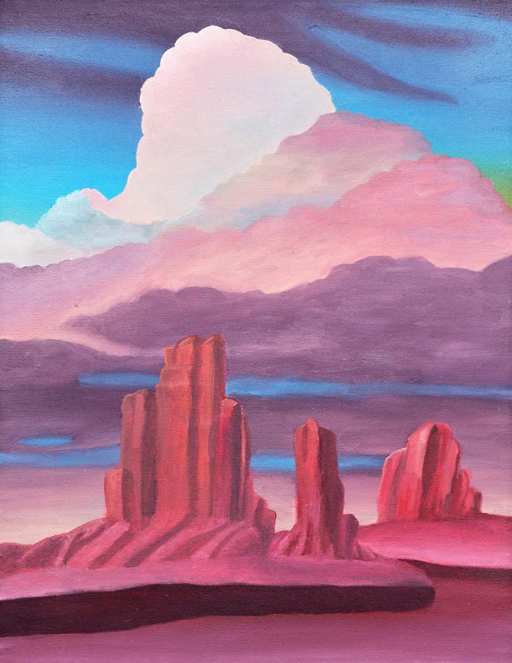 Hommage, Huile sur toile/Oil on canvas, 36 X 46 cm, 2014.