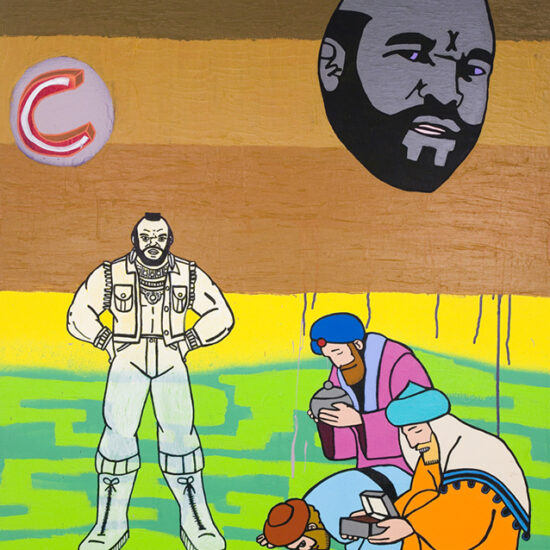La Résurrection de Mr.T, Acrylique et peinture aérosol sur toile/Acrylic and spray paint on canvas, 122 X 91 cm, 2008.