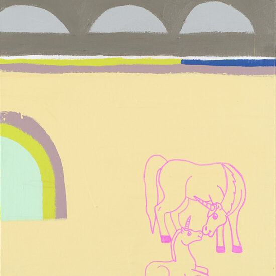 Les licornes, Acrylique sur toile/Acrylic on canvas, 76 X 61 cm, 2007.