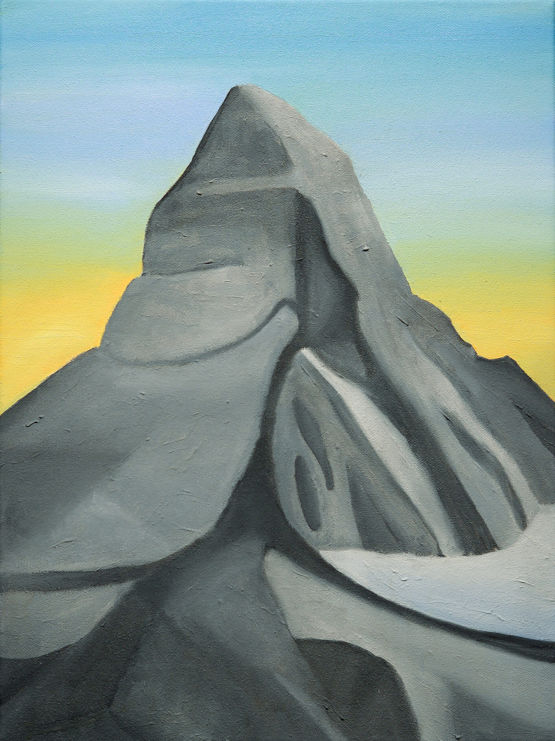 Montagne II- Le Sommet, Huile sur toile/Oil on canvas, 41 X 31 cm, 2014.